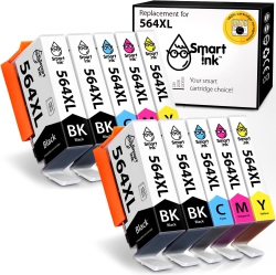 GENERIC Compatible Ink Cartridges for HP 564 Xl 564Xl High Yield 10 Pack(4Bk & 2C/m/y) for HP 3520 3521 3522 3070A