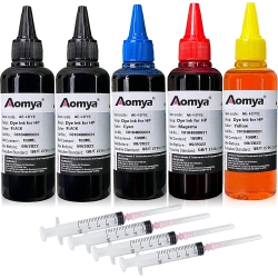 GENERIC Universal Ink Refill Kit 5X100Ml for HP All Mode Such As 61 60 62 63 64 65 950 951 564 920 901 Etc Inkjet