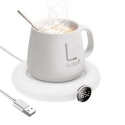 NIERBO 3-Temperature Mug Warmer Coffee Cup Heating Pad With Auto Shut Off for Home, Office(White)