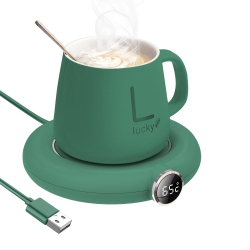 NIERBO 3-Temperature Mug Warmer Coffee Cup Heating Pad With Auto Shut Off for Home, Office(Green)