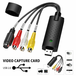 SUPERSHIELD USB 2.0 Video Audio Capture Card Adapter PC Vhs Vcr Tv to DVD Converter Support Win 2000/win Xp Win Vista Win 7 Win 8 Win 10 Win Vista