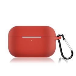 CSMART 【】 Airpods Case Silicone Thin Soft Skin Non-Slip Protective Cover With Key Chain for Apple Airpods Pro (2Nd Gen.) In Red