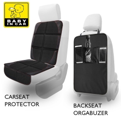 YELLOW-PRICE Water & Dirt-Proof Car Seat Cover Protector & Car Backseat Organizer Kick Mat