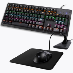 YELLOW-PRICE Detachable & Ergonomic Mechanical Keyboard And Mouse Combo RGB Gaming 104 Keys