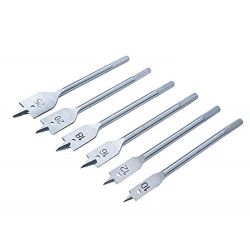 ISTAR 6PCs Flat Drill Bit Set Hex Shank Wood 10 12 16 18 20 25MM for Woodworking