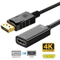 SUPERSHIELD Displayport Dp to HDMI Cable Adapter Male to Female 2.0 4K60Hz Cable Full HD 1080P Display Port Lead Converter