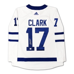 AUTOGRAPH AUTHENTIC Wendel Clark Signed Adidas Toronto Maple Leafs Jersey In White
