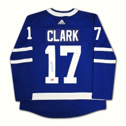 AUTOGRAPH AUTHENTIC Wendel Clark Signed Adidas Toronto Maple Leafs Jersey In Blue