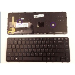 HP Elitebook G1 840 850 Zbook 14 Backlit Keyboard - Frame In Black