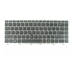 HP Elitebook 745 G5 And 840 G5 Backlit Keyboard - With Silver Frame (Model L14379-001) In Black