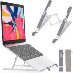 GENERIC Foldable Portable Laptop Stand for Desk, Adjustable Ergonomic 7-Levels Laptop Stand, Ventilated Laptops Riser