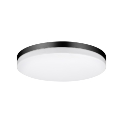 XTRICITY - Round Ceiling Light With Integrated Leds, 11" Diameter, 3 Color Options, From The Valerio Collection In Black