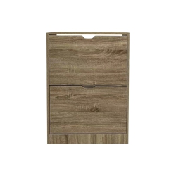 JESSAR - 2 Tier Shoe Storage Cabinet, From The Baron Collection In Brown