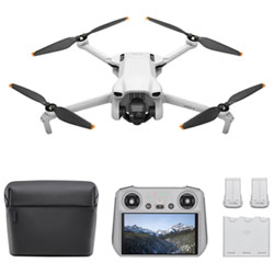 Ensemble Fly More Avec Quadricoptère Mini 3 De Dji, Télécommande Et Écran Intégré (Dji Rc) - Gris
