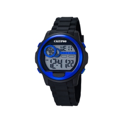 CALYPSO BY FESTINA K5667 - 43MM Mens Digital Sports Watch, Silicone Strap, Chronograph, Dual Time, Backlight, Day And Date Calendar In Multicolor