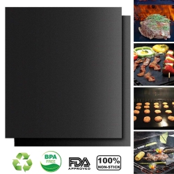 YELLOW-PRICE 2 PCs Bbq Grill Mat Bake Non Stick Grilling Mats Barbecue Pad