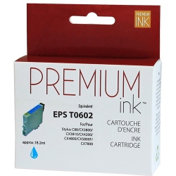 PREMIUM INK Ink Cartridge - Alternative for Epson T060220 - In Cyan