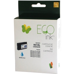 ECO INK Ink Cartridge - Remanufactured for Hewlett Packard Cn046An / 951Xl - In Cyan