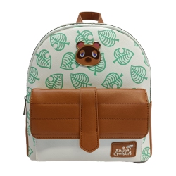 BIOWORLD Animal Crossing Tom Nook Leaf Collage Mini Backpack