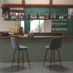 HOMY CASA Contemporary Swivel Kitchen & Dining Room Stool Set, 2-Pack Fabric In Grey