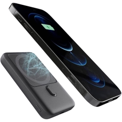 TECHSMARTER 10000Mah Magnetic (Magsafe Compatible) Wireless Power Bank Portable Phone Charger \w Kickstand. Compatible \w Iphone 12, 13, 14 Phones