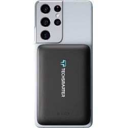 TECHSMARTER 10000Mah Fast Bank Portable Charger \w Anti-Slip Suction Cups. Wireless Power Compatible \w Iphone 14, 13, 12, 11, X, Xr, Xs, Samsung