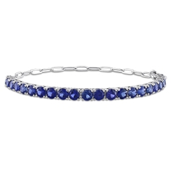 AMOUR 6 Ct Tgw Cubic Zirconia Tennis Bracelet Silver In Blue
