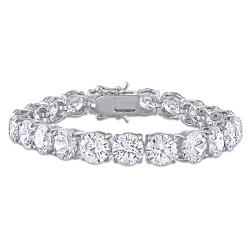 AMOUR 72 3/8 Ct Tgw Cubic Zirconia Tennis Bracelet Silver In White