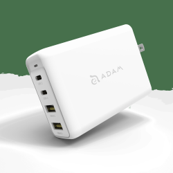 ADAM ELEMENTS Omnia 100W Multiport Super Charging Kit Charger-USB-C & USB-A Ports-White