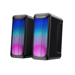 HAVIT Sk755Bt RGB, 2.0 Stereo Channels Wired 3.5MM Audio + Wireless Bluetooth V5.0 Gaming Speaker