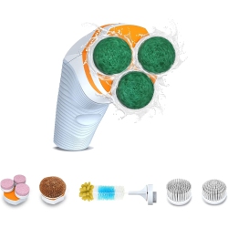 SKADU - Multi-Surface Pro | 6 In 1 | 22 Replacement Brushes And Pads | Power Scrubbing Brush Set