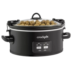 CROCK-POT 6 Qt Medium Size Programmable Cook & Carry Slow Cooker (Sccpvlf605) In Black