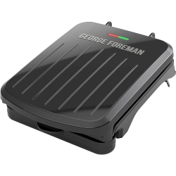 GEORGE FOREMAN 2-Serving Classic Plate Electric Indoor Grill And Panini Press (Grs040B) In Black