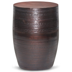 SIMPLI HOME Johnsen Boho 15 " Metal Large Accent Side Table In Oil Rubbed Bronze