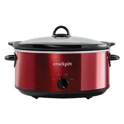 CROCK-POT 7 Qt Large Capacity Design to Shine Versatile Food Slow Cooker, Home Cooking Kitchen Appliance (Scv700Krnp) In Red