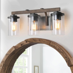 LNC Modern Farmhouse 3-Light Bathroom Vanity Light Glass Wall Sconces