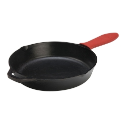 LODGE 12 Inch Skillet With Handle Holder In Red