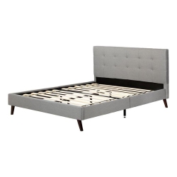 SOUTH SHORE CANADA South Shore Fusion Upholstered Queen Bed In Medium In Gray