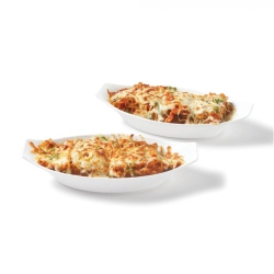 GOURMET - Set Of 2 Porcelain Gratin Dishes, 10" X 5", Oven Safe In White