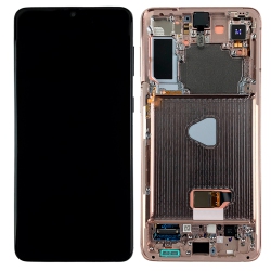 ESOURCE PARTS Refurbished (Excellent) - Replacement Oled Assembly With Frame Compatible for Samsung Galaxy S21 Plus 5G Sm-G966 - Phantom Violet