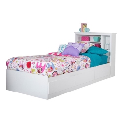 SOUTH SHORE CANADA South Shore Vito Twin Bookcase Bed In Pure In White