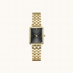 ROSEFIELD Octagon Xs Gold Watch In Black