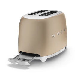 SMEG 2-Slice Stainless Steel 6 Shade Settings Wide Slots Chrome Base Browning Control Removable Tray Toaster (Tsf01Chmus) In Gold