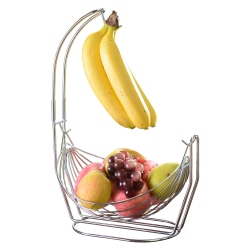 JIALLO Fruit Basket With Banana Hanger In Silver