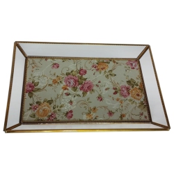 JIALLO CANADA Jiallo Mandarin Elegant Design Modern Metal Tray In Gold/multi-Color