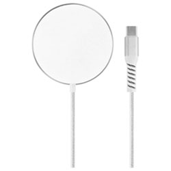 Tapis De Chargement Sans Fil De 15 W Avec Magsafe Piston Connect De Logiix - Argenté