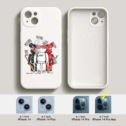 YODHA WIRELESS Iphone 14 Pro Max Fashionable Designer Bear Silicone Case With Full Body Protection In Color In White