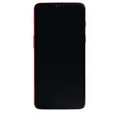 ESOURCE PARTS Refurbished (Excellent) - Oled Assembly With Frame Compatible for Oneplus 6 (A6000 / A6003) (Amber Red)