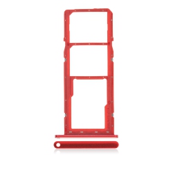ESOURCE PARTS Replacement Dual Sim Card Tray Compatible for Samsung Galaxy A01 (A015 / 2020) (Red)