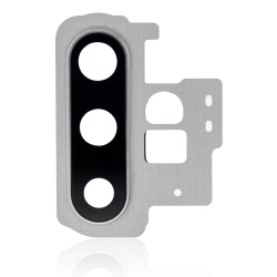 ESOURCE PARTS Replacement Back Camera Lens With Bracket / Bezel Compatible for Samsung Galaxy Note 10 Plus / 5G (Aura Glow / Silver)